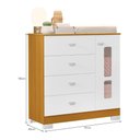 Ver imagem 4 de Cômoda Infantil New Katatau 1 Porta e 4 Gavetas Branco Fosco/savana - Reller Móveis