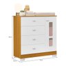 Cômoda Infantil New Katatau 1 Porta e 4 Gavetas Branco Fosco/savana - Reller Móveis - 4