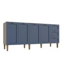 Ver imagem 2 de Cozinha Modulada Aurora Balcões 190cm Conjunto Provençal Cor:branco com Azul