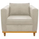 Ver imagem 5 de Kit Sofá 2 Lugares e Poltrona Europa Suede Bege - Am Decor