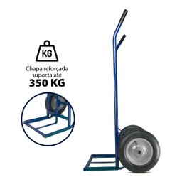 Carrinho de Cargas Armazém Transporte 350kg Azul Reforçado - 3