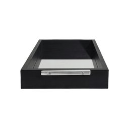 Bandeja Espelhada Retangular Preta 30x18cm - 2