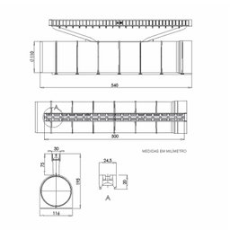 Ralo Canal 30x500x1950mm O110 Odem - 3