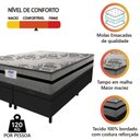 Ver imagem 6 de Cama Box Baú Casal Queen Colchão Gazin com Molas Ensacadas Rubi 158x198x73cm Suede Preto/cinza