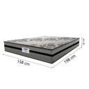Ver imagem 5 de Cama Box Baú Casal Queen Colchão Gazin com Molas Ensacadas Rubi 158x198x73cm Suede Preto/cinza