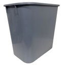 Ver imagem 1 de Lixeira Cesto Retangular 12LT sem Tampa Resistente Jsn Cinza
