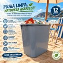 Ver imagem 4 de Lixeira Cesto Retangular 12LT sem Tampa Resistente Jsn Cinza
