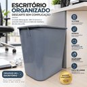 Ver imagem 5 de Lixeira Cesto Retangular 12LT sem Tampa Resistente Jsn Cinza
