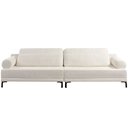 Ver imagem 6 de Sofá 3 Lugares para Sala Living Pés Metálicos 194cm Mondo K01 Bouclê Creme - Lyam Decor