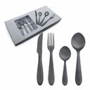 Ver imagem 3 de Jogo Talheres Faqueiro Conjunto 24 Peças Aço Inox Black Mesa Jantar Cozinha