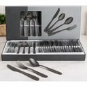 Ver imagem 4 de Jogo Talheres Faqueiro Conjunto 24 Peças Aço Inox Black Mesa Jantar Cozinha