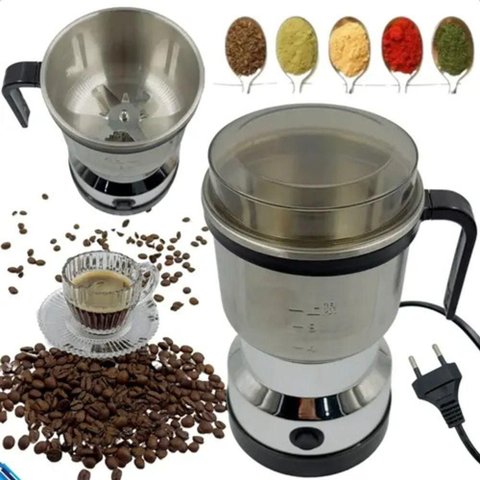 Moedor de Café Elétrico Ol-M77 150W 110V com Copo em Aço Inoxidável Inox Higipack