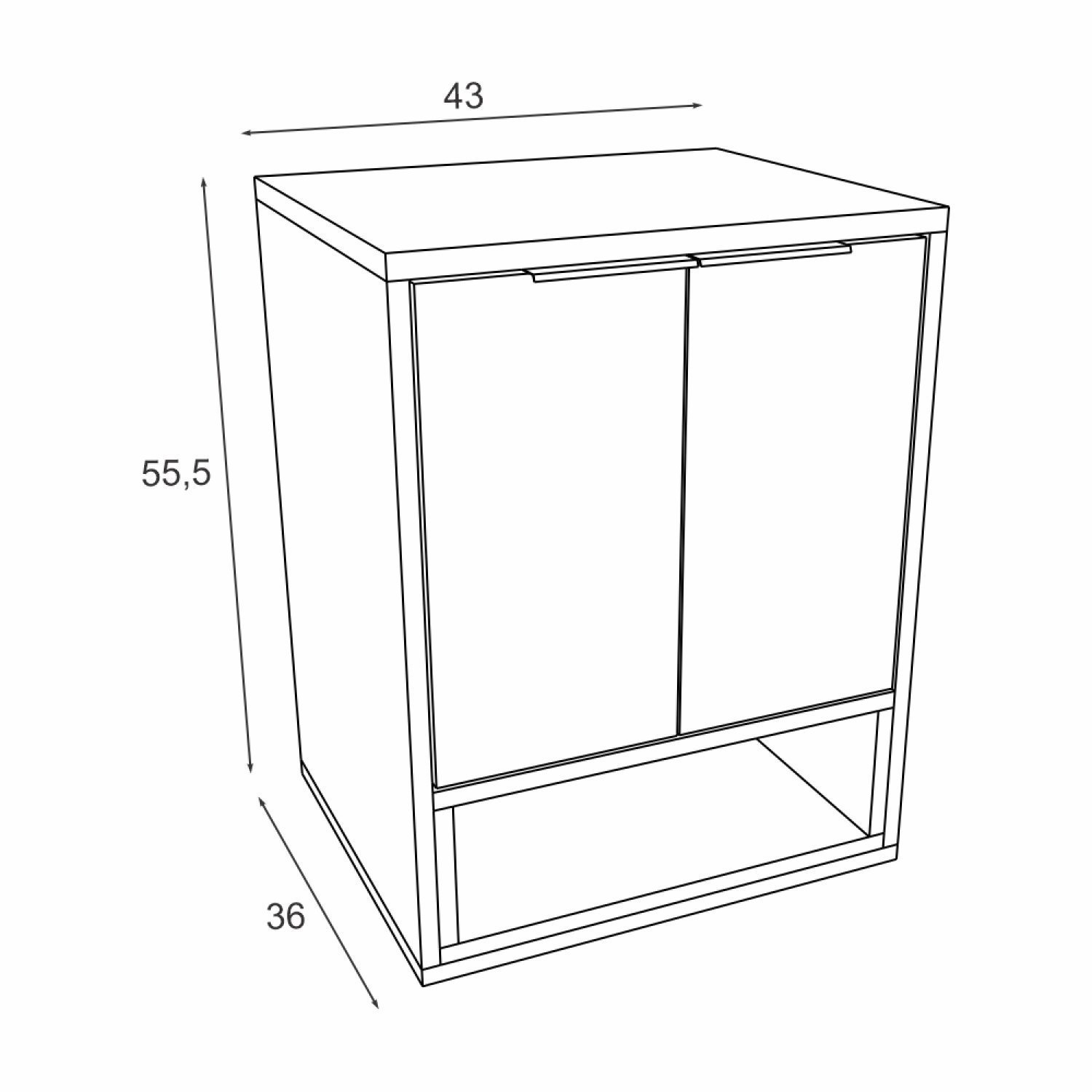 Conjunto para Banheiro 5 Portas 2 Nichos Crema CNJ3075  - 5