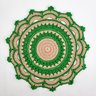 Jogo Americano Verde E Caqui Crochê 38cm Kit 2pc Sousplat - 3