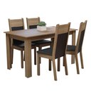 Ver imagem 3 de Conjunto Sala de Jantar Madesa Cali Mesa Tampo de Madeira com 4 Cadeiras - Rustic/preto/sint Preto