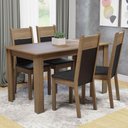 Ver imagem 1 de Conjunto Sala de Jantar Madesa Cali Mesa Tampo de Madeira com 4 Cadeiras - Rustic/preto/sint Preto
