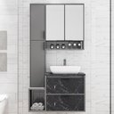 Ver imagem 3 de Conjunto para Banheiro 5 Portas 1 Gaveta 2 Nichos Jaspe CNJ3078 