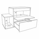 Ver mais imagens de Conjunto para Banheiro 5 Portas 1 Gaveta 2 Nichos Jaspe CNJ3078 