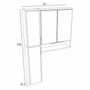 Ver imagem 5 de Conjunto para Banheiro 5 Portas 1 Gaveta 2 Nichos Jaspe CNJ3078 