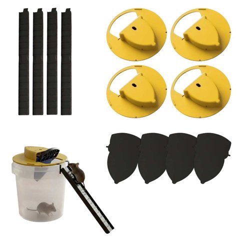 Ratoeira Pega Rato Kit 4 Controle de Praga Gaiola Reutilizavel Roedor Camundongo Casa Quintal Rataza