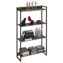 Ver imagem 1 de Estante Livreiro Dynamica Industrial 80cm 4 Prateleiras C08 Carvalho Dark - Mpozenato