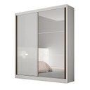Ver imagem 5 de Guarda-Roupa Solteiro com Espelho 100% MDF 2 Portas de Correr 3 Gavetas Toronto Branco