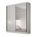 Ver imagem 5 de Guarda-Roupa Solteiro com Espelho 100% MDF 2 Portas de Correr 3 Gavetas Toronto Branco