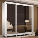 Ver imagem 1 de Guarda Roupa Casal Madesa Lyon 3 Portas de Correr de Espelho 2 Gavetas com Pés