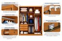 Ver imagem 7 de Guarda Roupa Solteiro com Espelho 2 Portas 3 Gavetas Toronto Marrom/Cinamomo