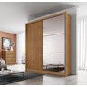 Guarda Roupa Solteiro com Espelho 2 Portas 3 Gavetas Toronto  - 2