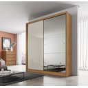 Ver imagem 2 de Guarda Roupa Solteiro MDF com Espelho 2 Portas 3 Gavetas Toronto