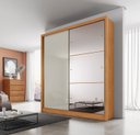 Ver imagem 1 de Guarda Roupa Solteiro MDF com Espelho 2 Portas 3 Gavetas Toronto Marrom/Cinamomo Fendi