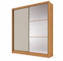 Ver imagem 4 de Guarda Roupa Solteiro MDF com Espelho 2 Portas 3 Gavetas Toronto Marrom/Cinamomo Fendi