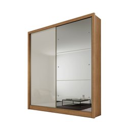 Guarda Roupa Solteiro MDF com Espelho 2 Portas 3 Gavetas Toronto - 2