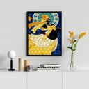 Ver imagem 1 de Quadro Decorativo Candomblé Oxum grávida 24x18cm:madeira Branca
