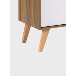 Aparador Buffet 90cm Retro Mdf Madri - On Móveis Cor:freijo - 4
