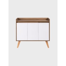 Aparador Buffet 90cm Retro Mdf Madri - On Móveis Cor:freijo - 1