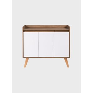 Aparador Buffet 90cm Retro Mdf Madri - On Móveis Cor:freijo
