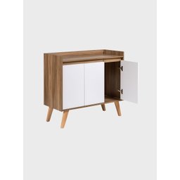 Aparador Buffet 90cm Retro Mdf Madri - On Móveis Cor:freijo - 3