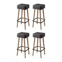 Ver imagem 1 de Kit 4 Banquetas Dubai 70cm Couríssimo Preto - Salaone