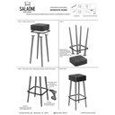 Ver imagem 5 de Kit 4 Banquetas Dubai 70cm Couríssimo Preto - Salaone