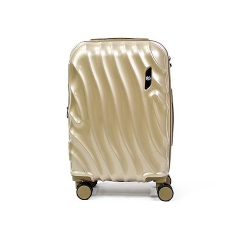 Mala de Bordo Expansível 10 Kg Abs + Pc Avalon - Ika - Champagne