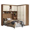 Ver imagem 1 de Quarto Modulado Casal Lugano Jatobá/areia - Santos Andirá