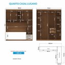 Ver imagem 7 de Quarto Modulado Casal Lugano Jatobá/areia - Santos Andirá