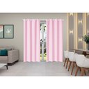Ver imagem 2 de Cortina Isa Varão Tecido Oxford 2,80m x 2,30m p/ Porta Balcão - Rosa