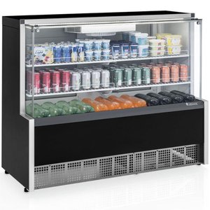 Vitrine Refrigerada Ar Forçado Aurora Gpfa140r Gelopar Aurora Refrigerada 1,40mt Preto 220v