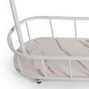 Ver imagem 5 de Cabideiro de Chão Grande com Sapateira e Rodízios - Branco