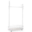 Ver imagem 1 de Cabideiro de Chão Grande com Sapateira e Rodízios - Branco