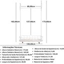 Ver imagem 6 de Cabideiro de Chão Grande com Sapateira e Rodízios - Branco