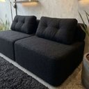 Ver imagem 4 de Sofá Modular Cielo 240cm Recepção Loja Sala de Estar Bouclê Preto - Montanari's Decor